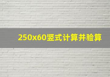 250x60竖式计算并验算