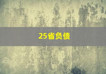 25省负债