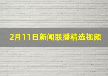 2月11日新闻联播精选视频