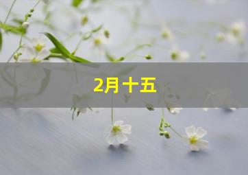 2月十五