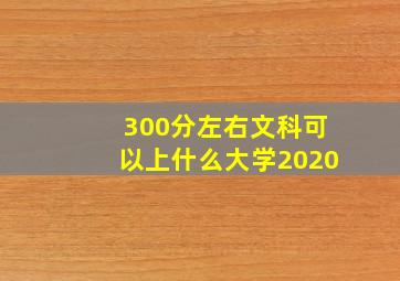 300分左右文科可以上什么大学2020