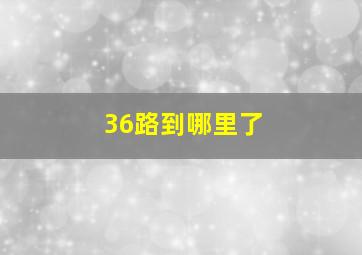 36路到哪里了