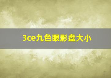 3ce九色眼影盘大小