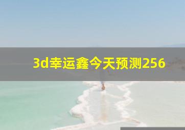 3d幸运鑫今天预测256