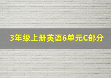 3年级上册英语6单元C部分