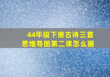 44年级下册古诗三首思维导图第二课怎么画