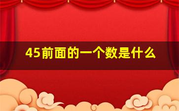 45前面的一个数是什么