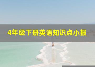 4年级下册英语知识点小报