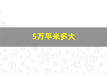 5万平米多大