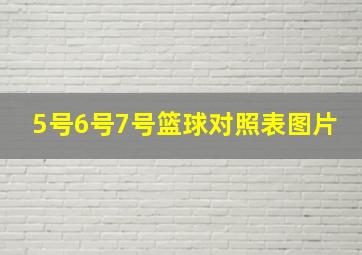 5号6号7号篮球对照表图片