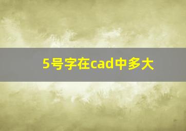 5号字在cad中多大