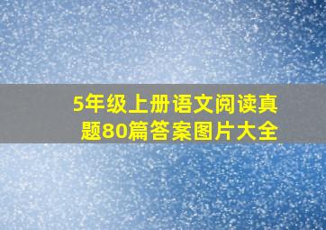 5年级上册语文阅读真题80篇答案图片大全