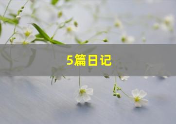 5篇日记