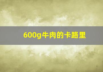 600g牛肉的卡路里