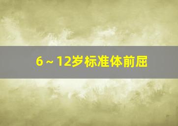 6～12岁标准体前屈