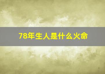 78年生人是什么火命