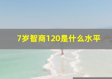 7岁智商120是什么水平