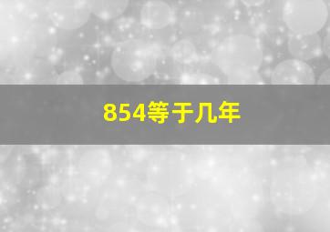 854等于几年