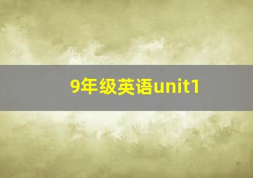 9年级英语unit1