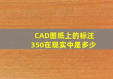 CAD图纸上的标注350在现实中是多少