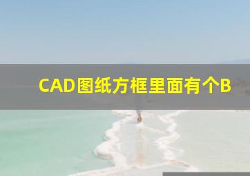 CAD图纸方框里面有个B