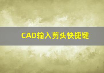 CAD输入剪头快捷键