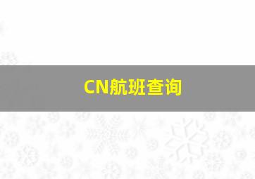 CN航班查询