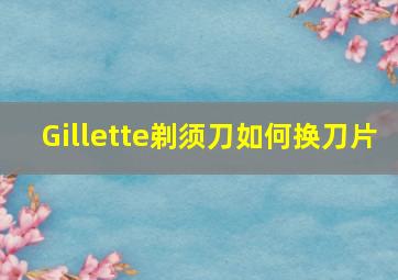 Gillette剃须刀如何换刀片