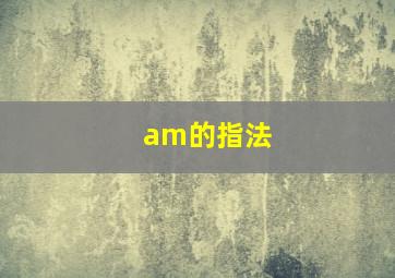 am的指法