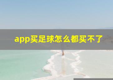 app买足球怎么都买不了