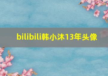 bilibili韩小沐13年头像