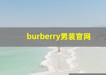 burberry男装官网