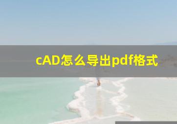 cAD怎么导出pdf格式