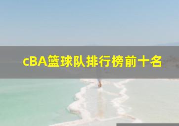 cBA篮球队排行榜前十名