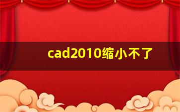 cad2010缩小不了