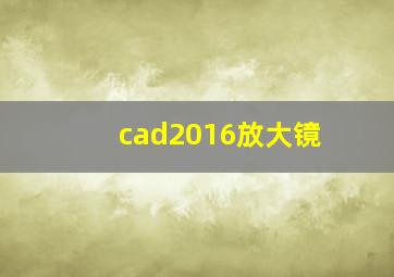 cad2016放大镜