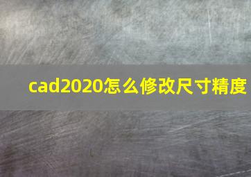 cad2020怎么修改尺寸精度