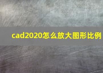 cad2020怎么放大图形比例