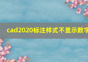 cad2020标注样式不显示数字