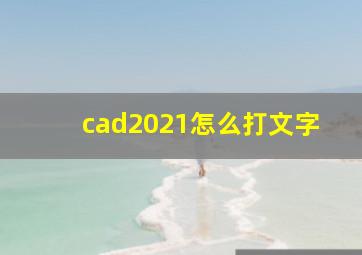 cad2021怎么打文字