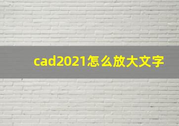 cad2021怎么放大文字