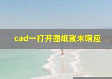 cad一打开图纸就未响应