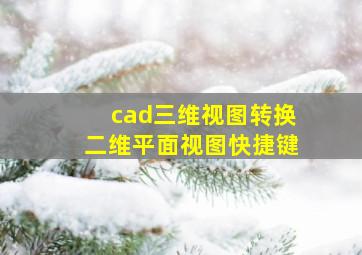 cad三维视图转换二维平面视图快捷键