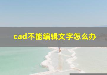 cad不能编辑文字怎么办