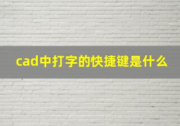 cad中打字的快捷键是什么