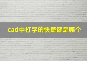 cad中打字的快捷键是哪个