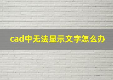 cad中无法显示文字怎么办