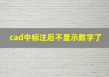 cad中标注后不显示数字了