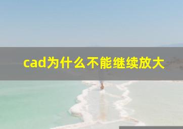 cad为什么不能继续放大