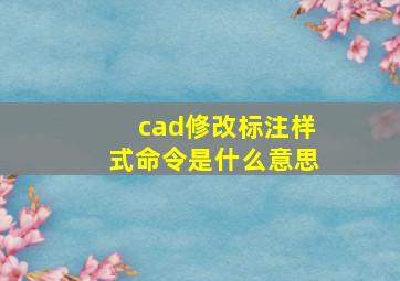 cad修改标注样式命令是什么意思